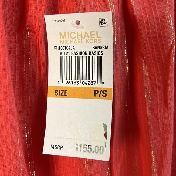 Michael Michael Kors Sangria Off the shoulder Dress Size Small Petite … - Picture 10 of 10